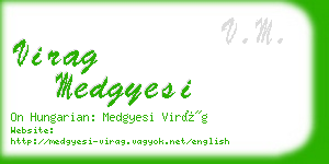 virag medgyesi business card